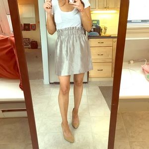 Silver metallic H&M high waisted skirt